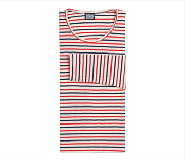 Nørgaard Paa Strøget Tee l/s Tricolore KIDS Ecru/Red/Marine